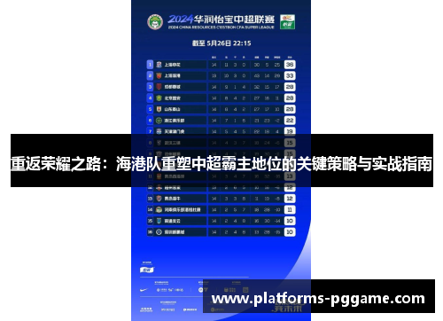 重返荣耀之路：海港队重塑中超霸主地位的关键策略与实战指南